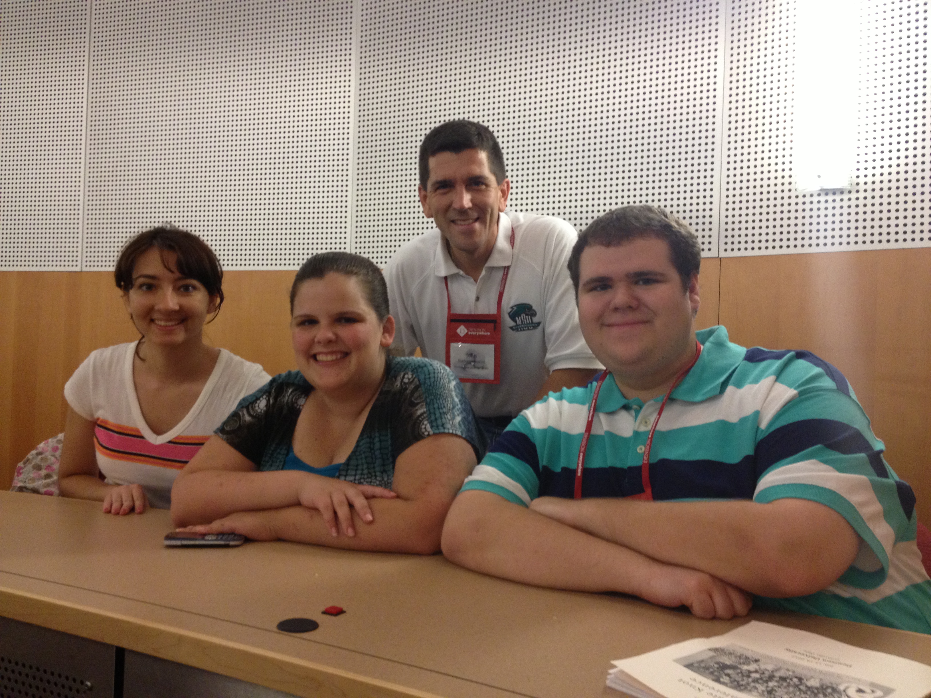 nsu math professor diamantopoulos and students attending conference at denison university