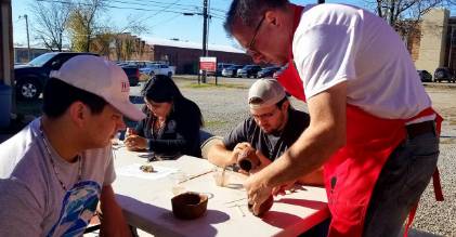 Cherokee Pinch Pot making